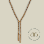 A Gold Lariat Necklace