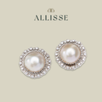 A Pair Of Mabe Pearl And Diamond Earrings