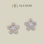 Diamonds and Yellow Diamonds 18K Flowerhead Earrings